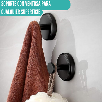 Soporte con ventosa para múltiples superficies 🛁🚪 (KIT 4 Unidades)